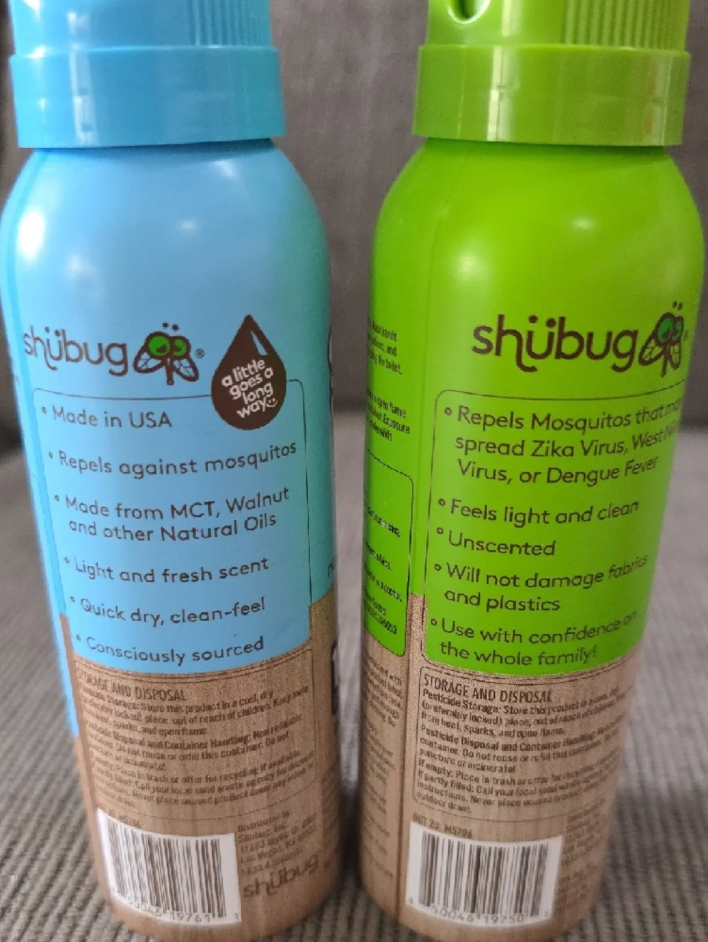 Shu Bug Kids (2) & Active (1) Insect Repellent Spray, All New, 3oz. Each.